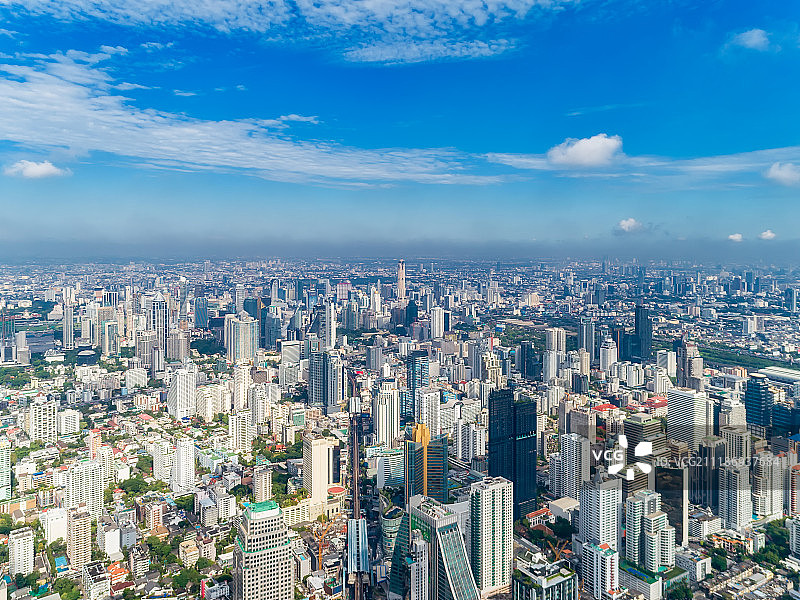 泰国曼谷城市天际线航拍图图片素材