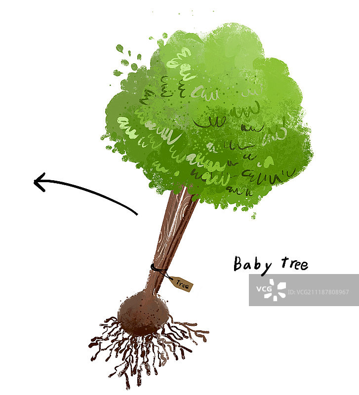 植树节插图图片素材