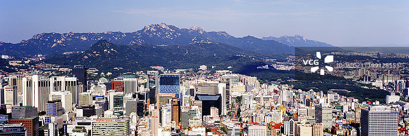 首尔市中心的天际线图片素材