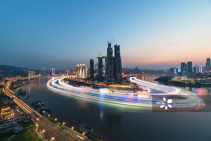重庆市渝中区城市天际线图片素材