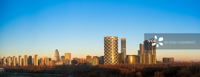 北京五环CBD远眺图片素材