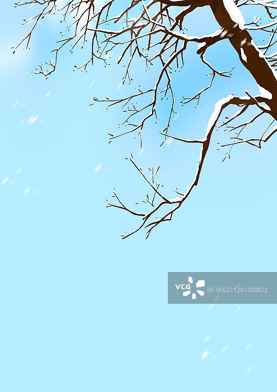 冬天下雪的故宫背景图片素材