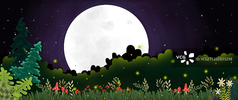 夜晚月亮背景图片素材