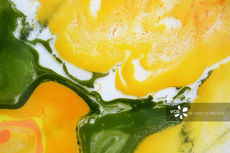 抽象流体装饰画背景图 黄绿撞色2图片素材