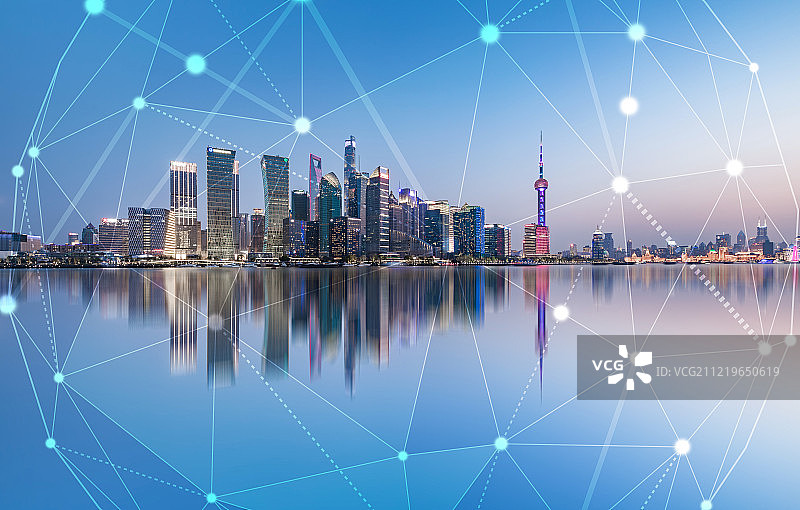上海大数据科技城市图片素材