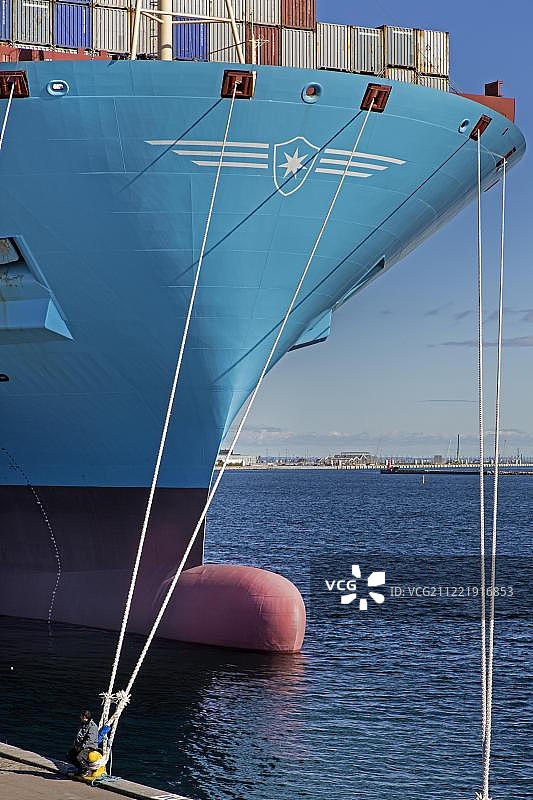 船首，货船，丹麦，欧洲图片素材
