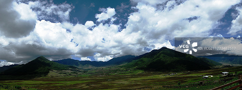 Phobjikha山谷景观图片素材