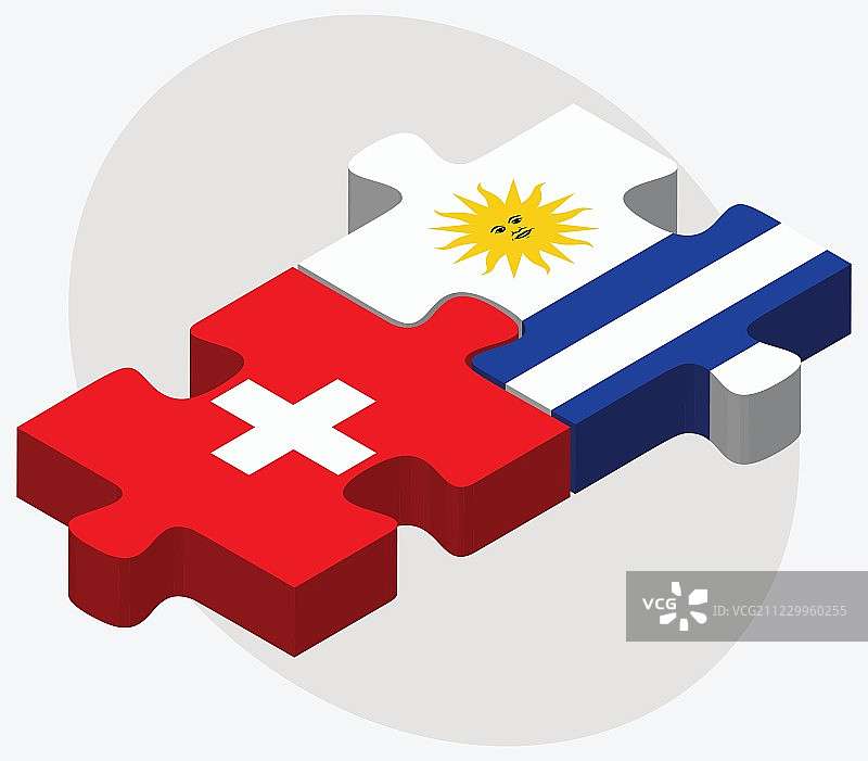 瑞士和乌拉圭国旗图片素材