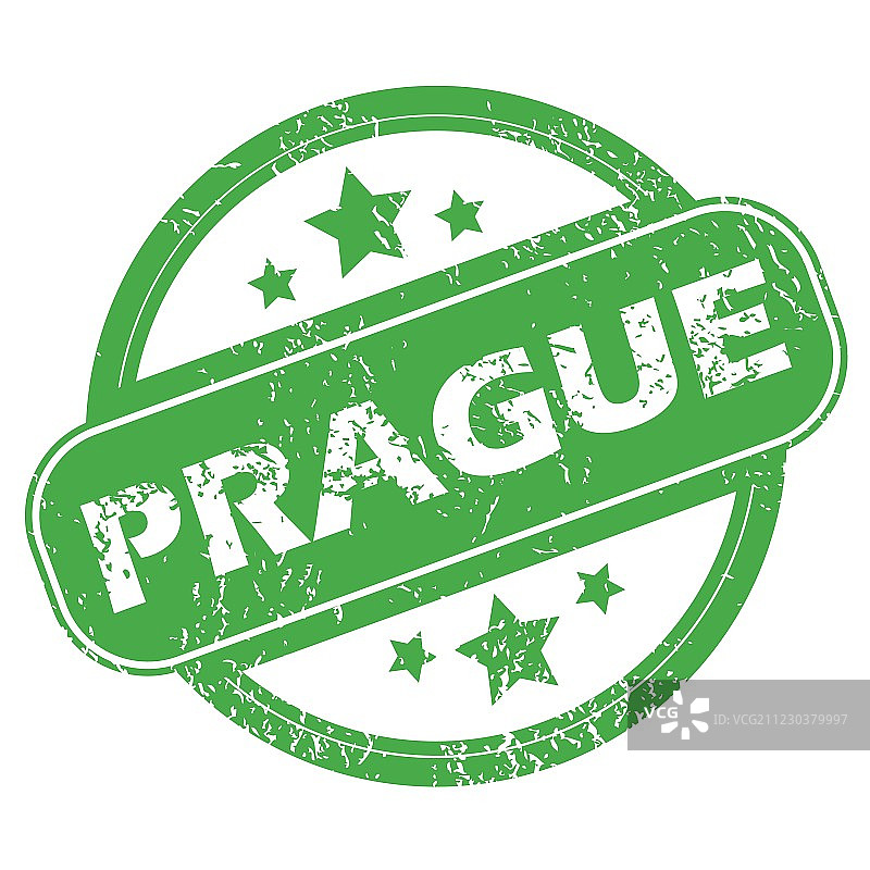 布拉格绿色的邮票图片素材