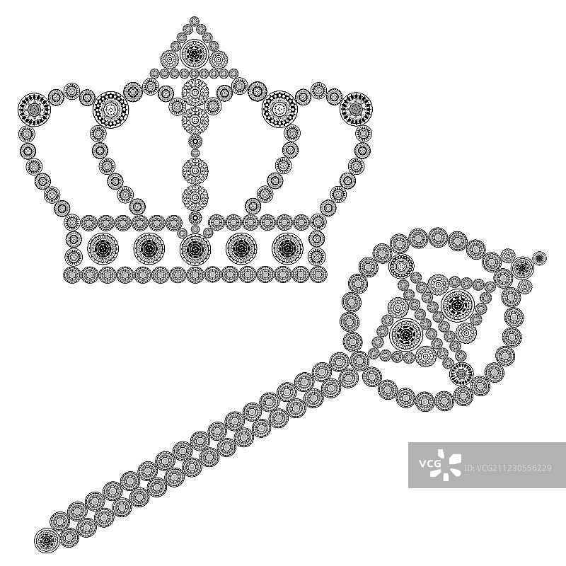 王冠和权杖图片素材