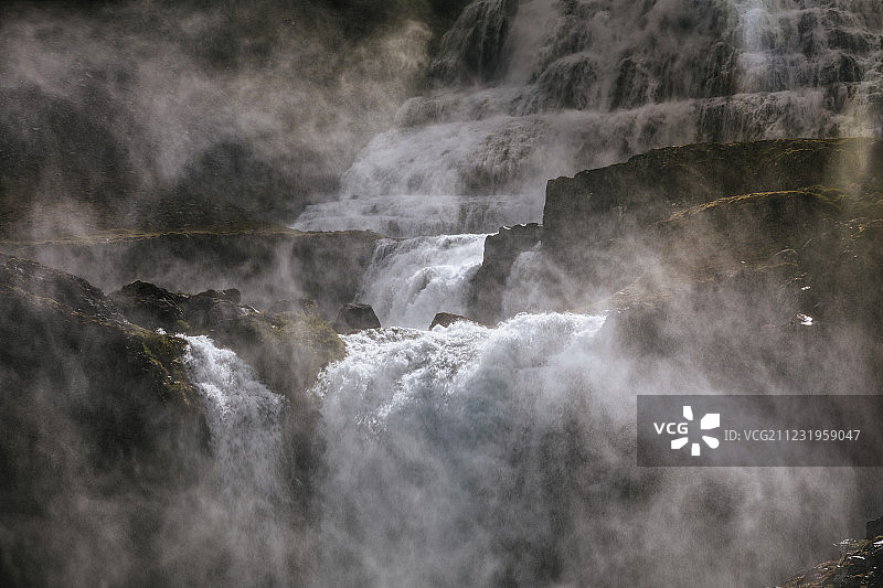壮丽的景观ofâDynjandiâ瀑布，西峡湾，冰岛图片素材