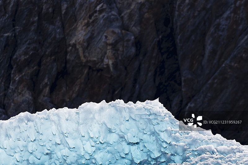 美国阿拉斯加州特雷西阿姆的冰山的自然照片图片素材