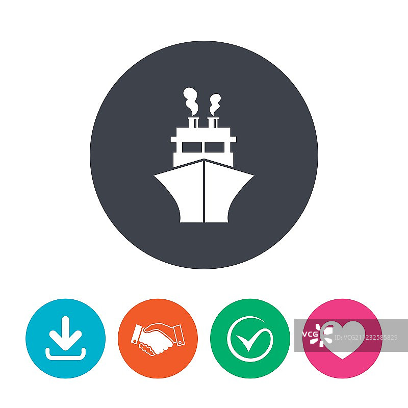 船或船的标志图标船舶交付符号图片素材