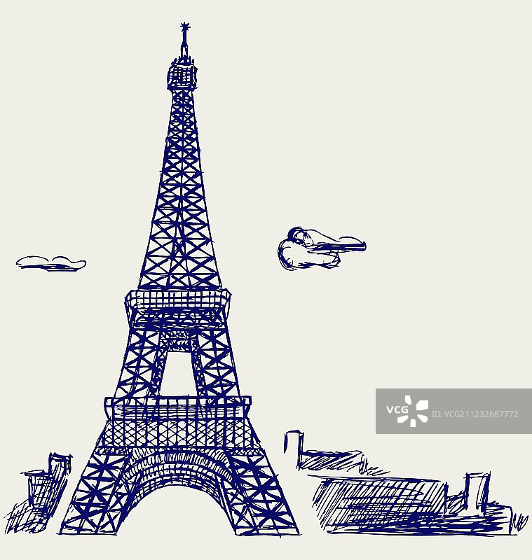 巴黎的埃菲尔铁塔图片素材