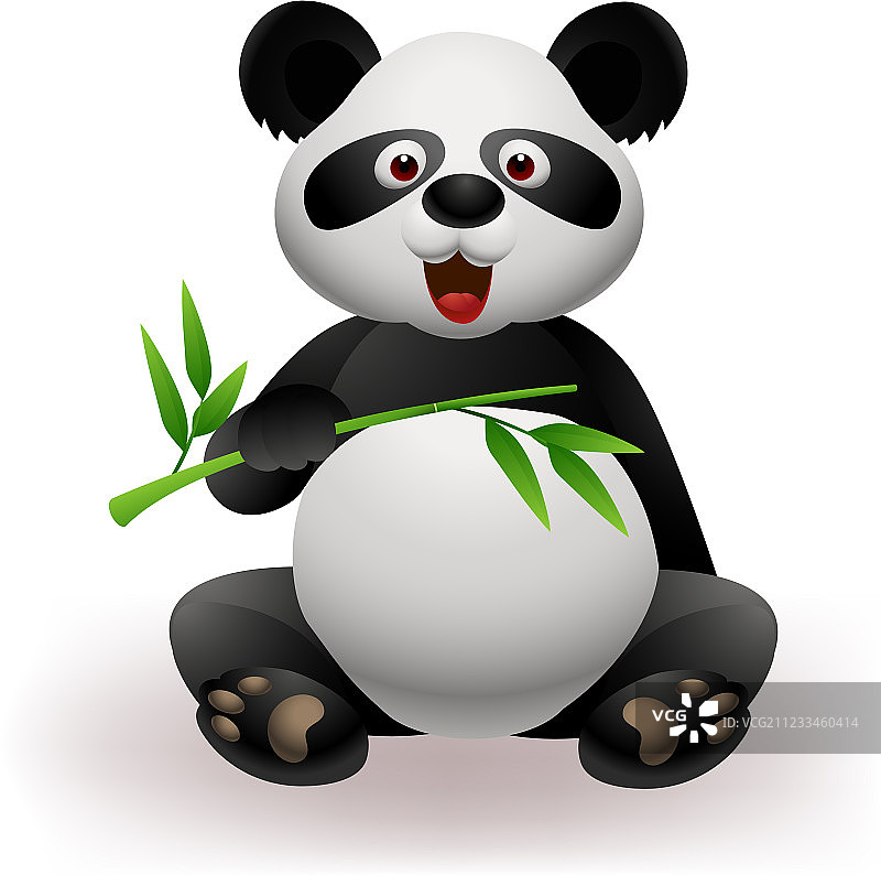 熊猫吃竹叶图片素材