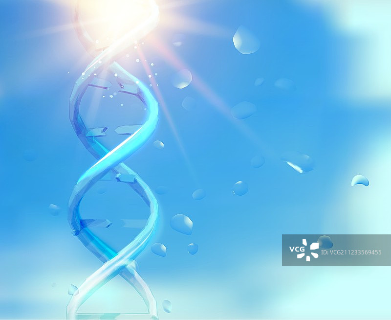 带DNA的蓝色背景图片素材
