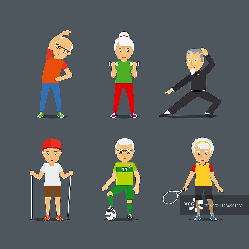 老年人运动是生活方式的标志图片素材