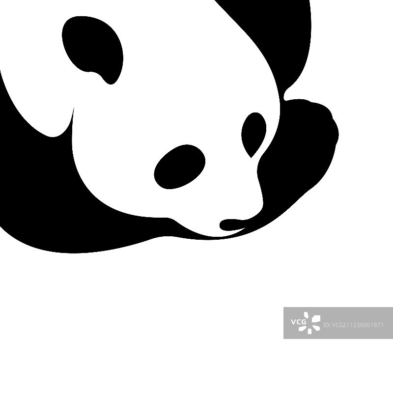 白色背景上的熊猫图案图片素材