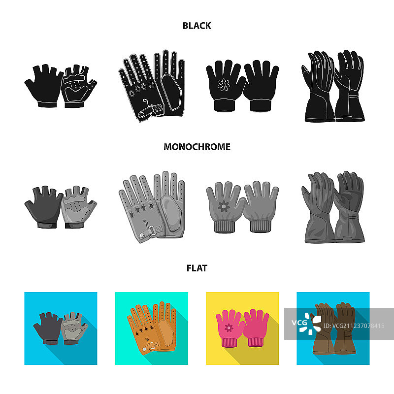 手套和冬季图标的设计图片素材