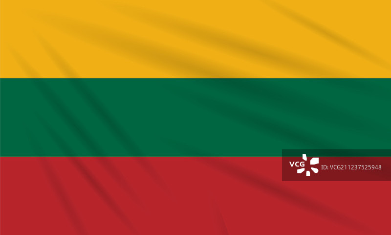 国旗立陶宛在风中摇摆逼真图片素材
