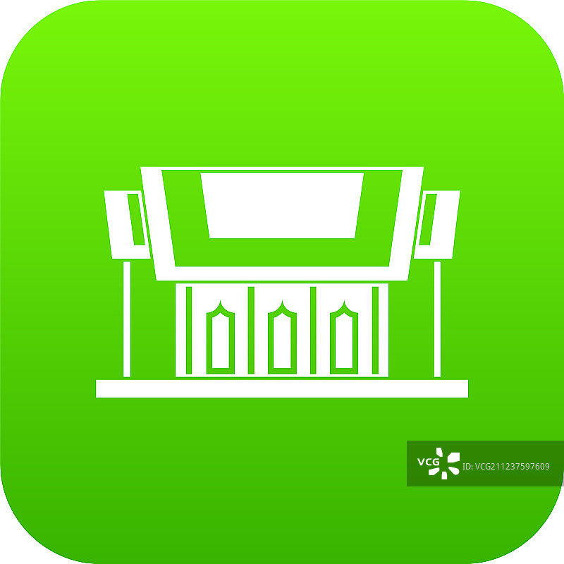 泰国寺庙图标数字绿色图片素材