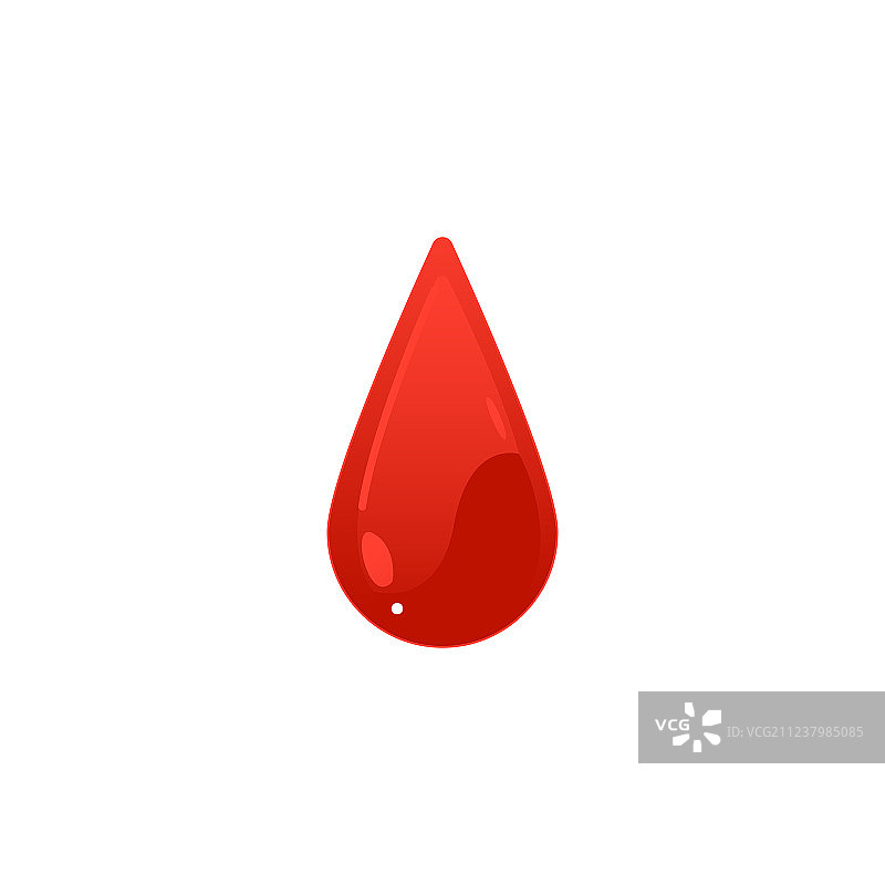 红色血滴图标-卡通彩色滴图片素材