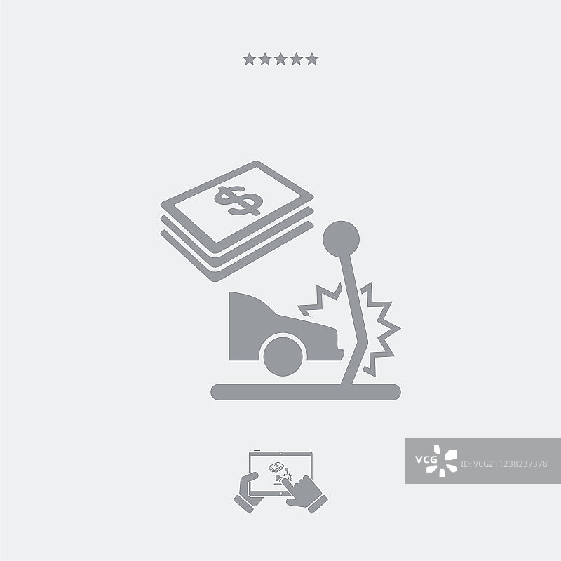 汽车保险支付-美元-网络图标图片素材