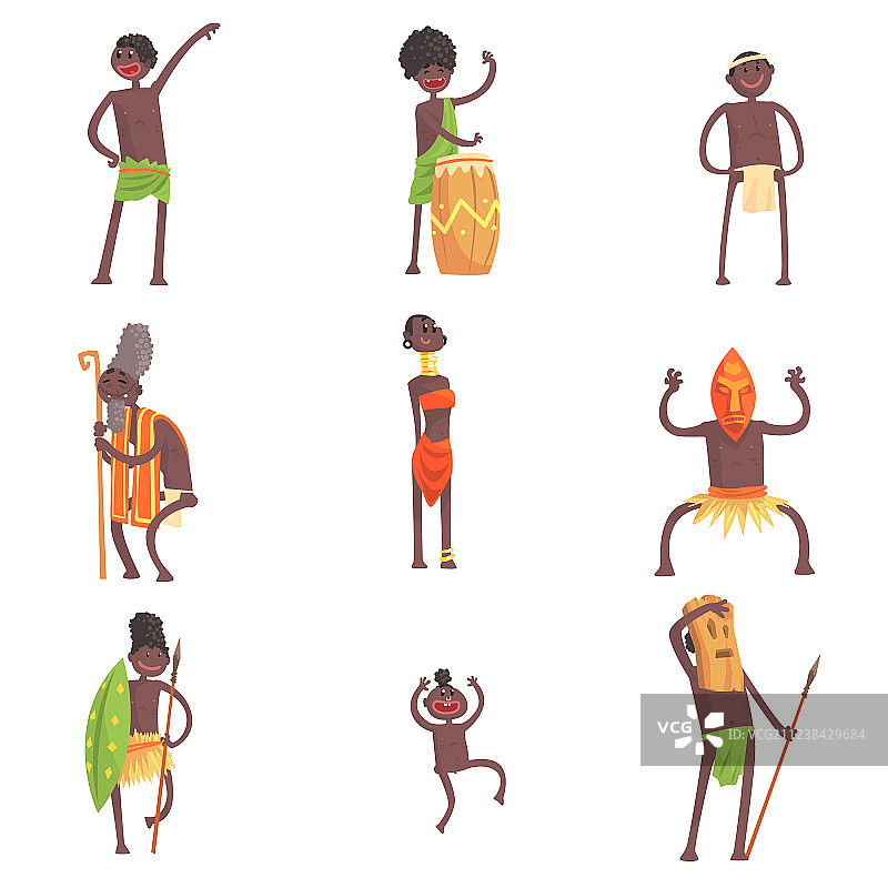 非洲部落成员跳舞和做宗教活动图片素材