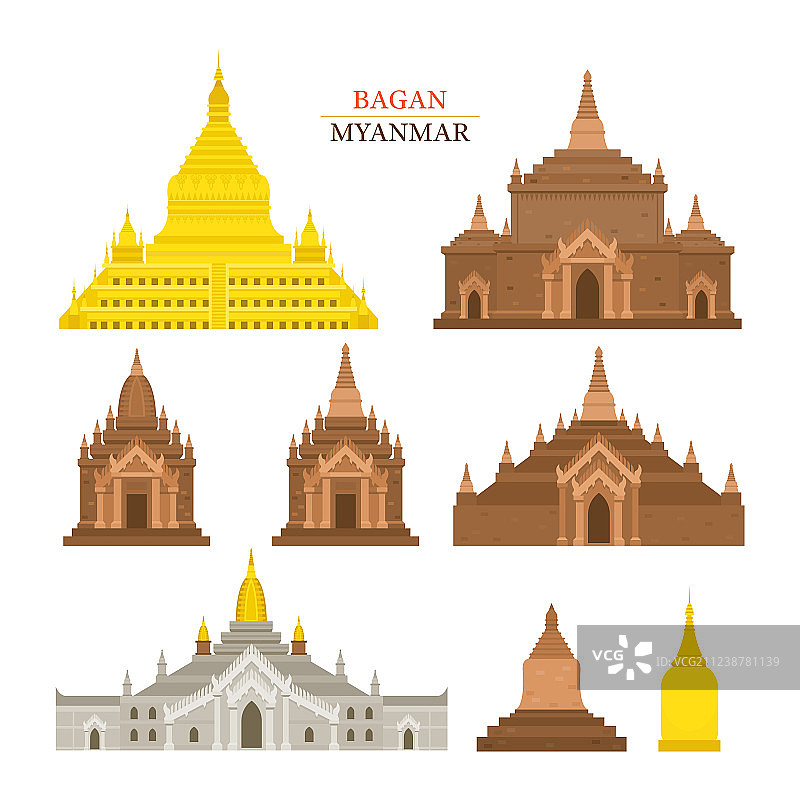 蒲甘缅甸建筑标志性建筑图片素材