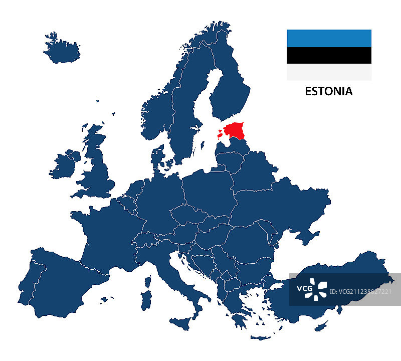 爱沙尼亚版图图片