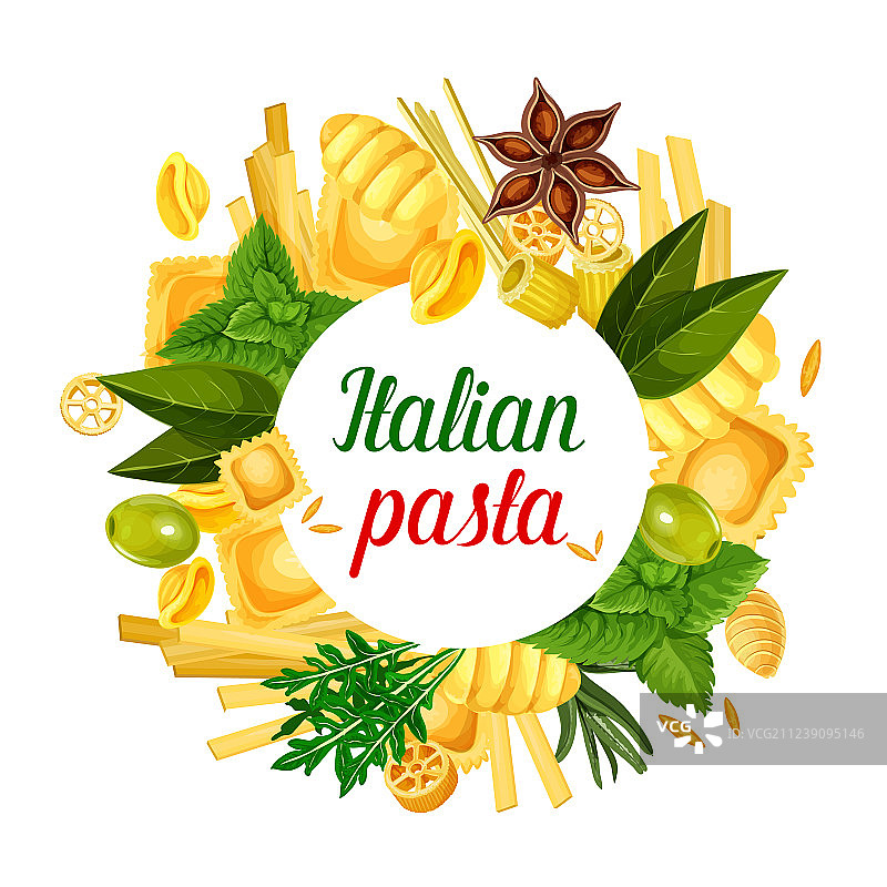 意大利面食海报配调味料图片素材