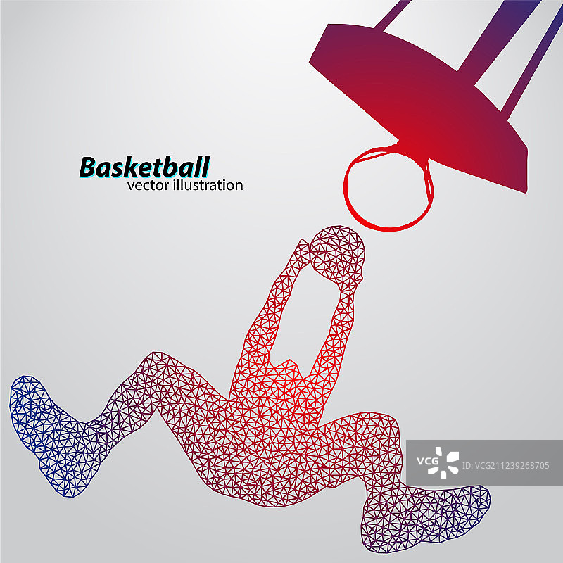 三角形的篮球运动员图片素材