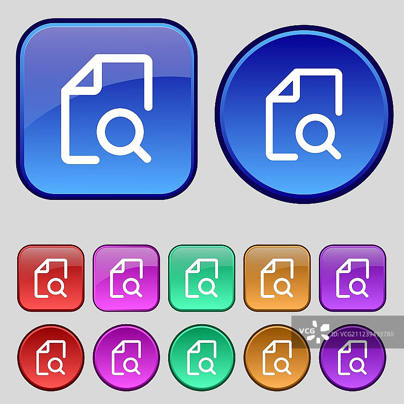 Search Documents Icon sign一组12个年份图片素材