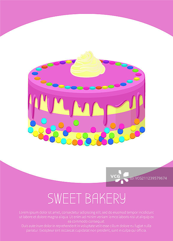 甜甜的蛋糕海报，涂满果酱的牛奶蛋糕图片素材