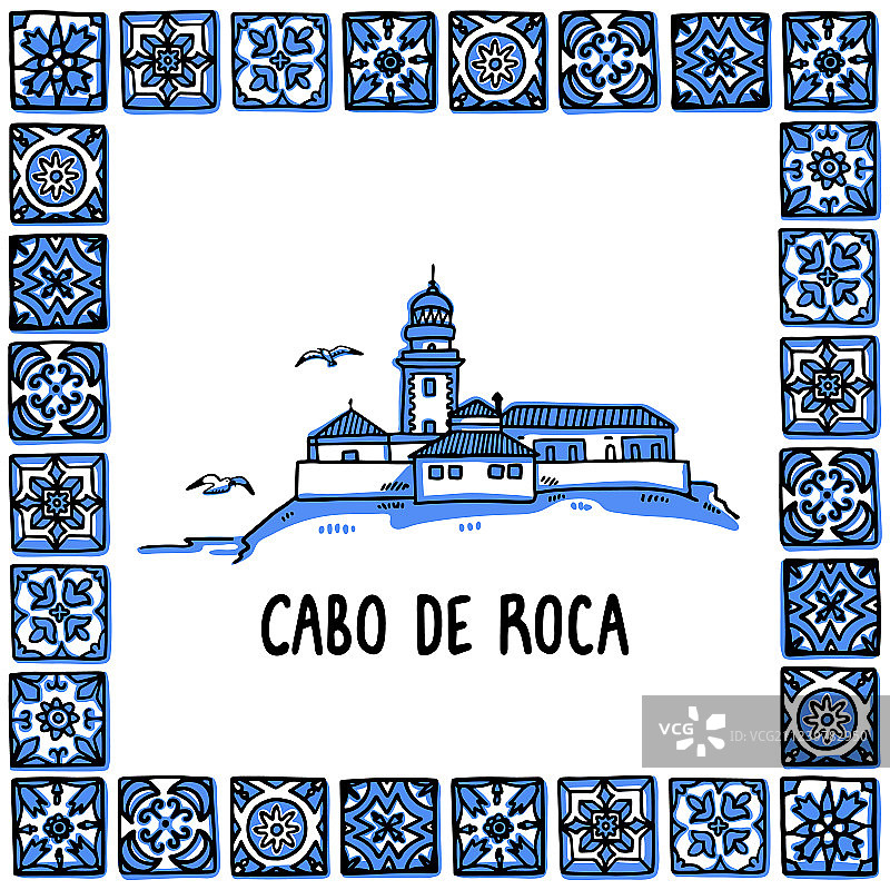 葡萄牙地标设卡波德罗卡边缘图片素材