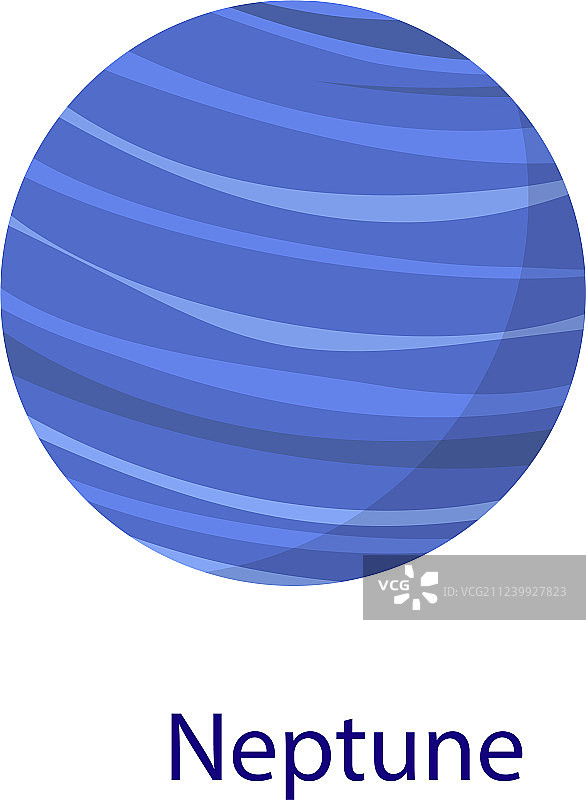 海王星行星图标平面风格图片素材