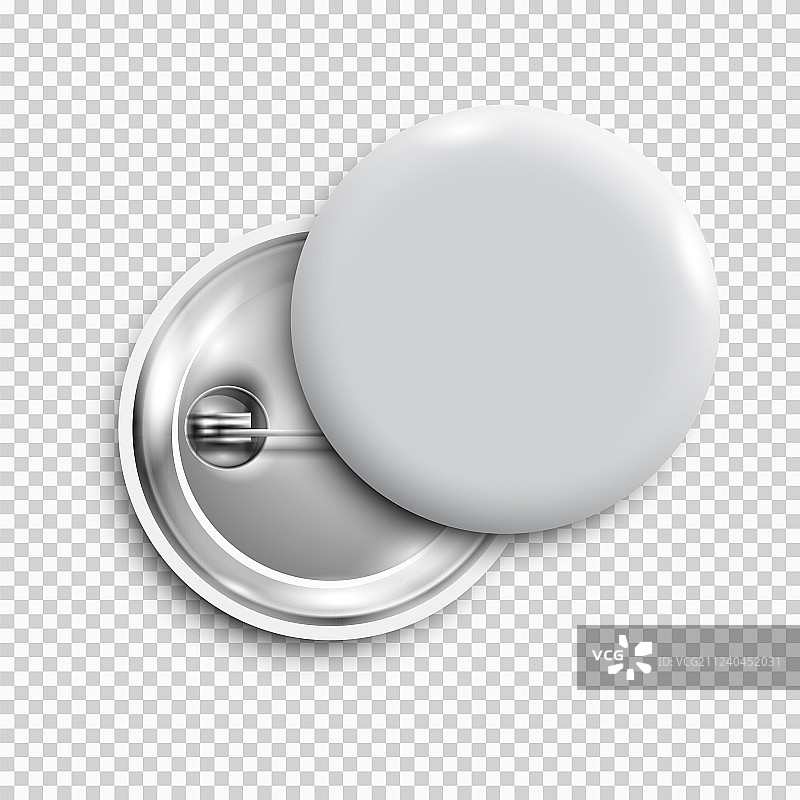 白色3d空白badgeround钮扣纽扣图片素材