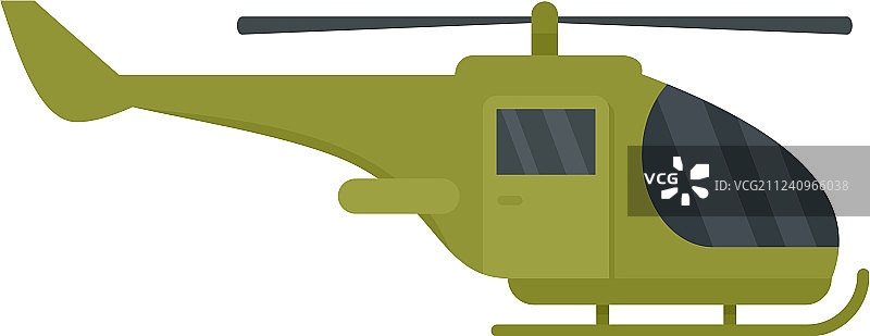 军用直升机图标平坦风格图片素材