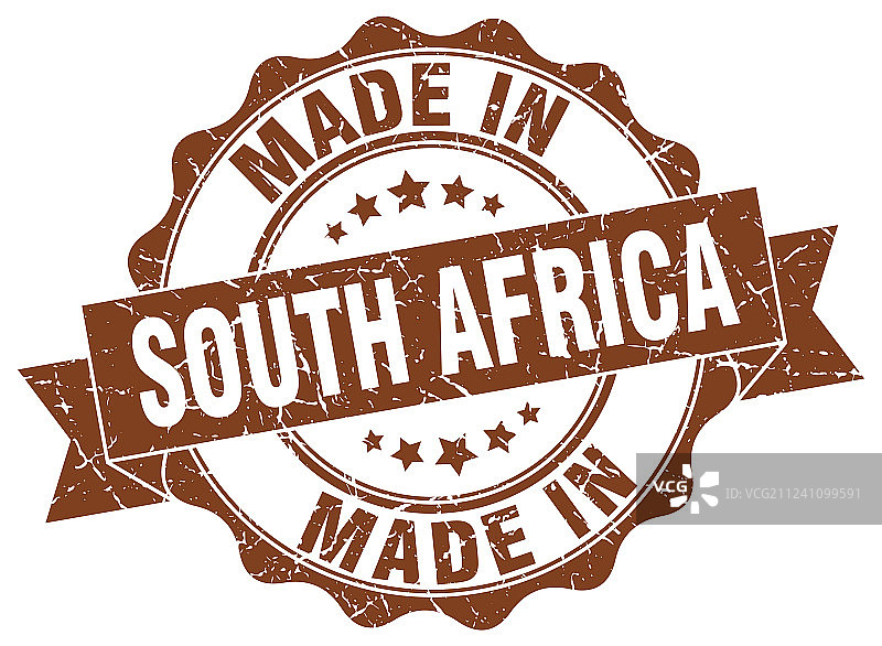 南非制造圆形印章图片素材