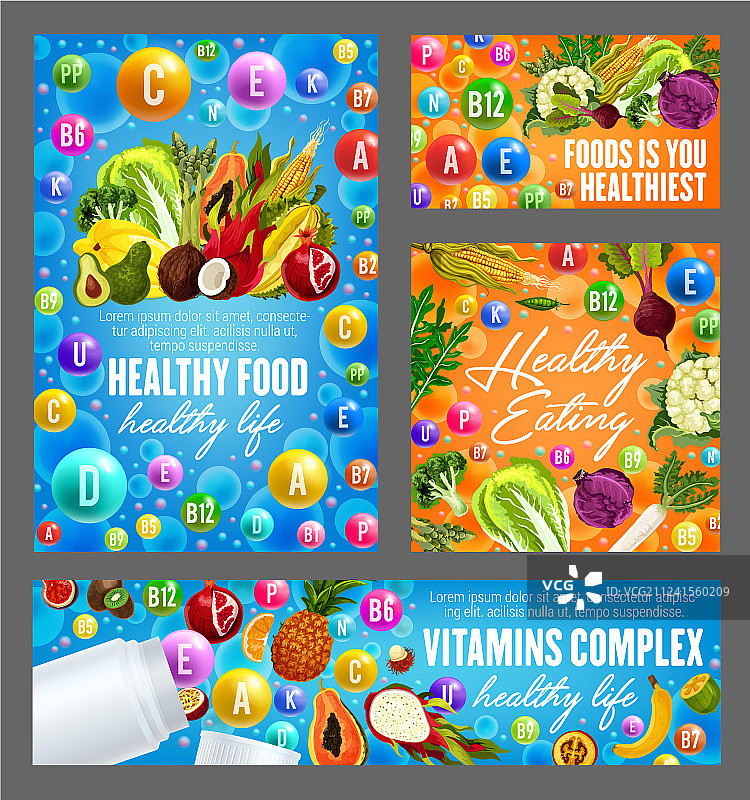 维生素和健康营养的水果和坚果图片素材