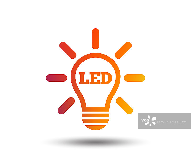 Led灯图标灯的能源符号图片素材