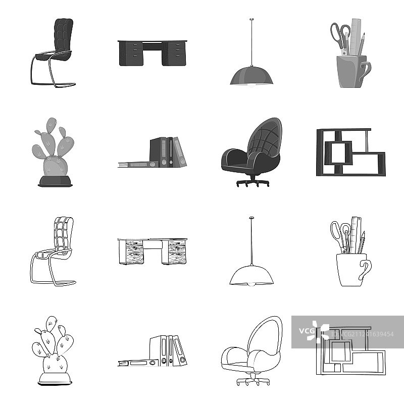 家具及工作标识的设计图片素材