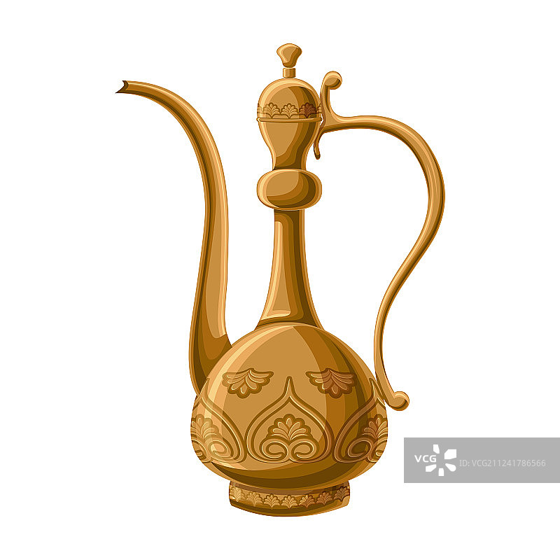 土耳其传统装饰铜水壶图片素材