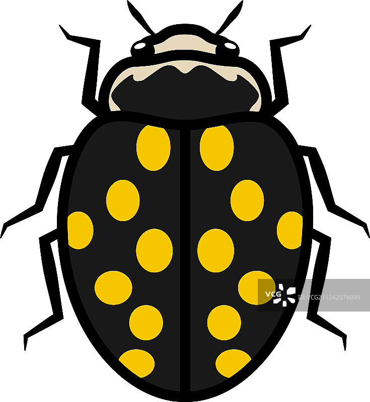 瓢虫标志标志图标14黄色斑点图片素材