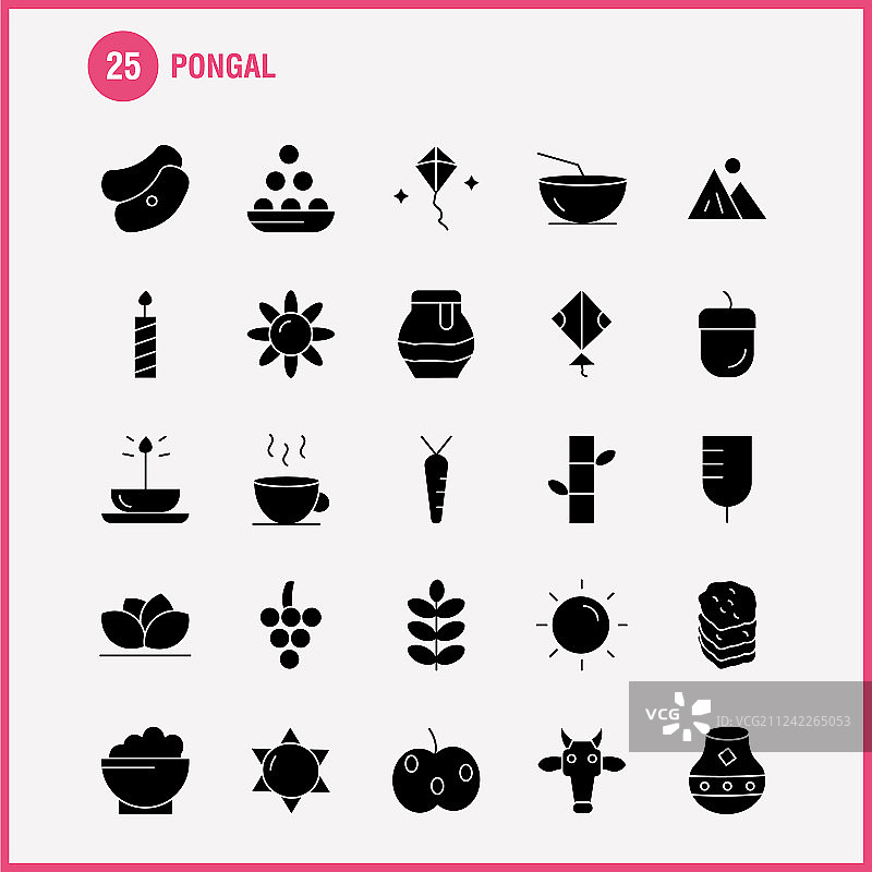 Pongal固体字形图标包的设计师和图片素材