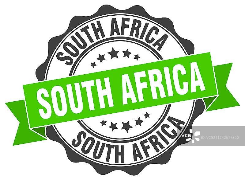 南非圆形丝带印章图片素材