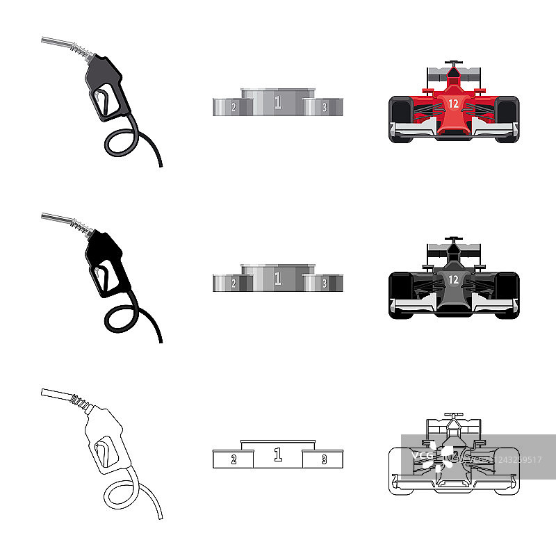 汽车及汽车拉力赛标志套设计图片素材