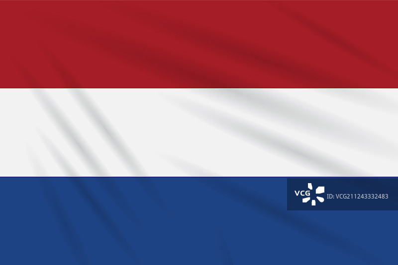 旗帜荷兰在风中摇曳逼真图片素材