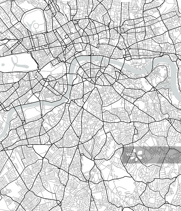 黑白的伦敦城市地图图片素材