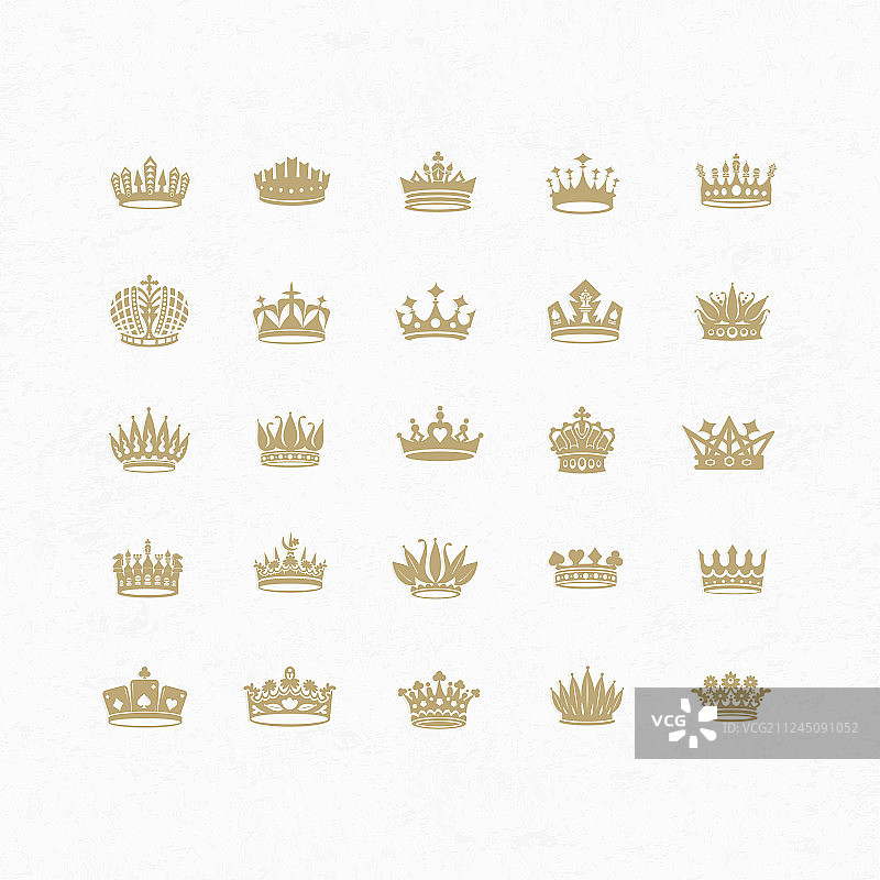 国王和王后戴上王冠象征图片素材